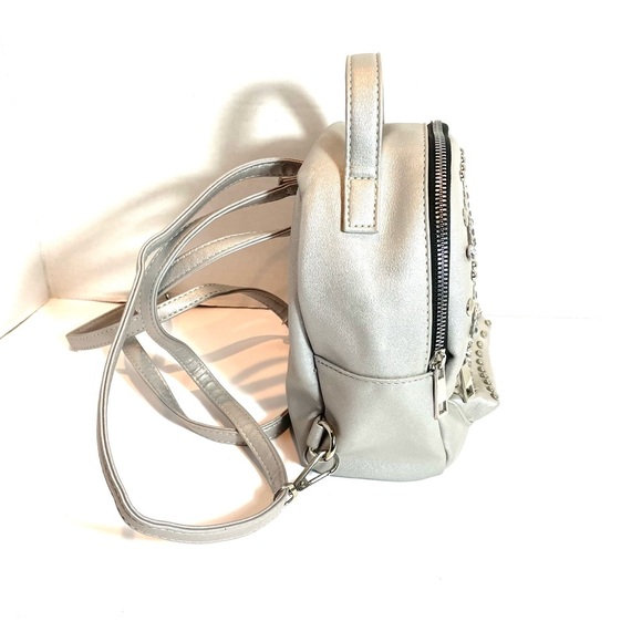 Oliver Miller Backpack Studded Silver Women’s Bag with Silver Hardware - Picture 3 of 15